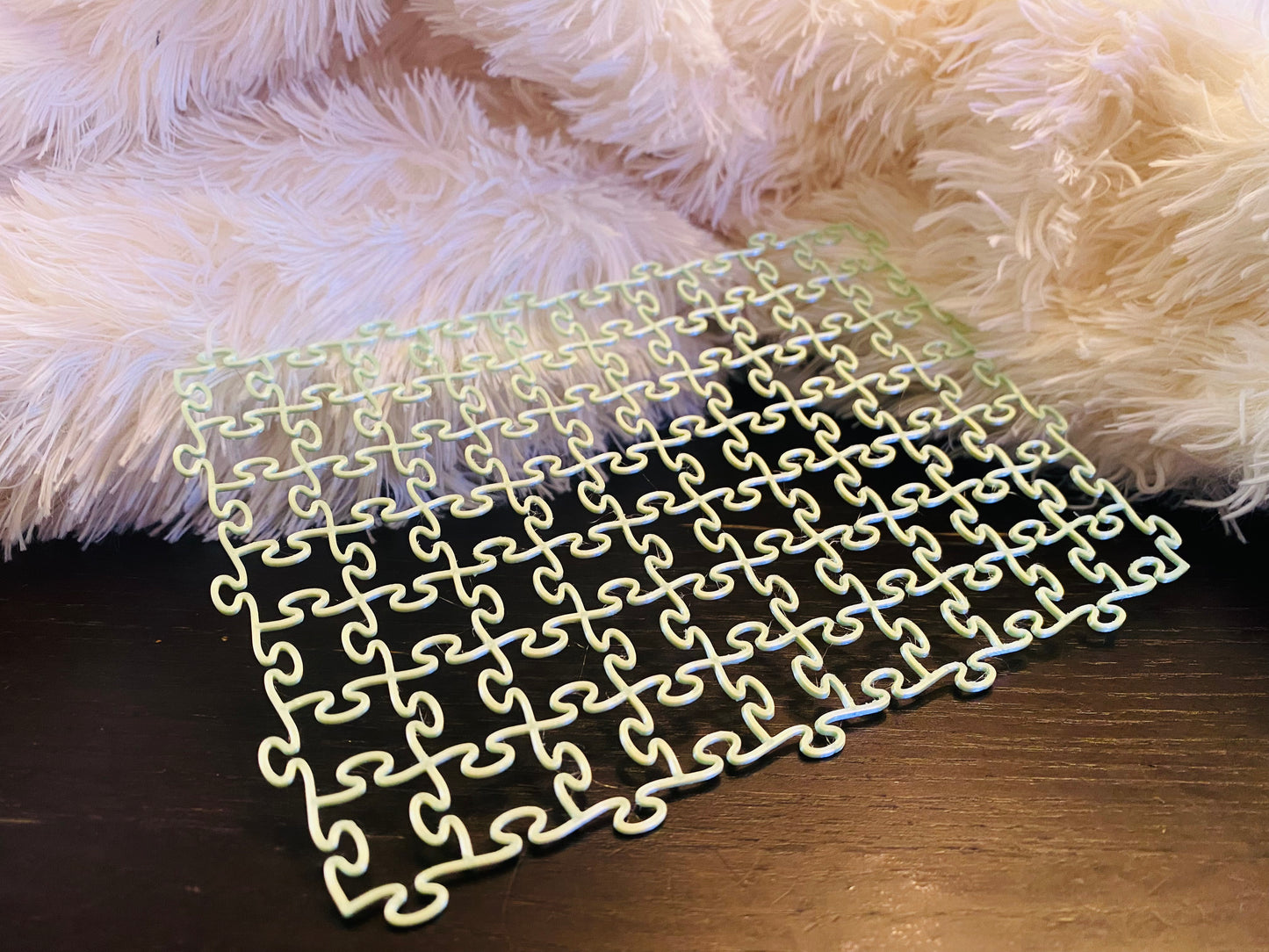 3D Printed 5"x7" Puzzle Piece Mesh Sheet - ShitVicMakes