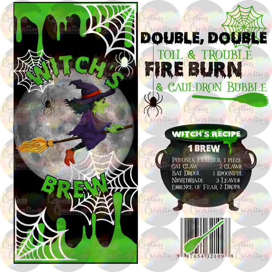 Witch's Brew Double Double, Toil And Trouble Digital file download PNG & JPEG