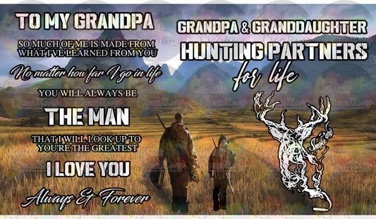 Grandpa And Granddaughter Hunting Partner Quote Digital Download File PNG