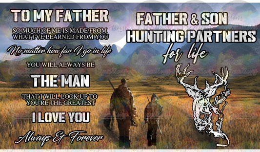 Father And Son Hunting Partner Quote Digital Download File PNG