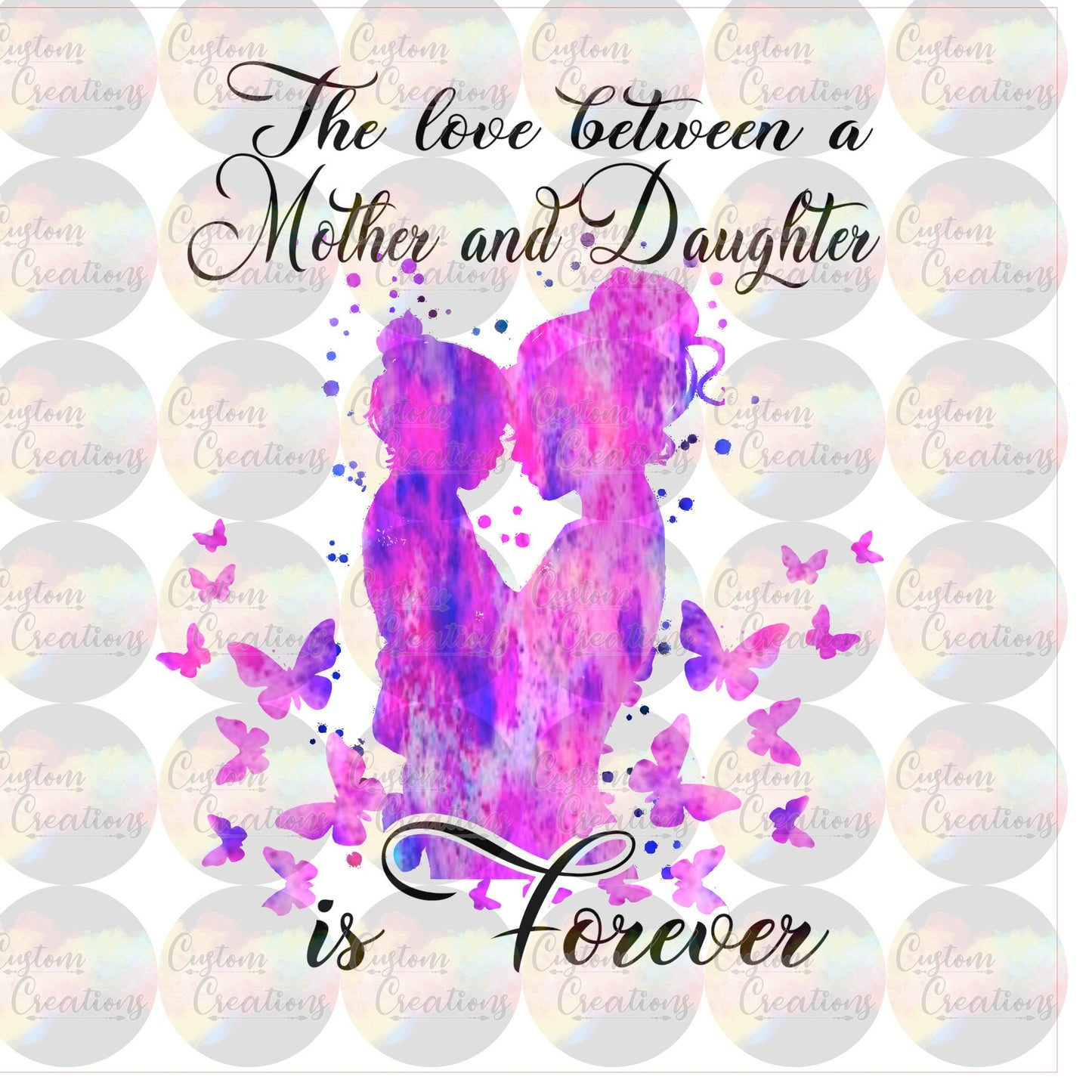 The Love of a Mother and Daughter Digital File Download PNG