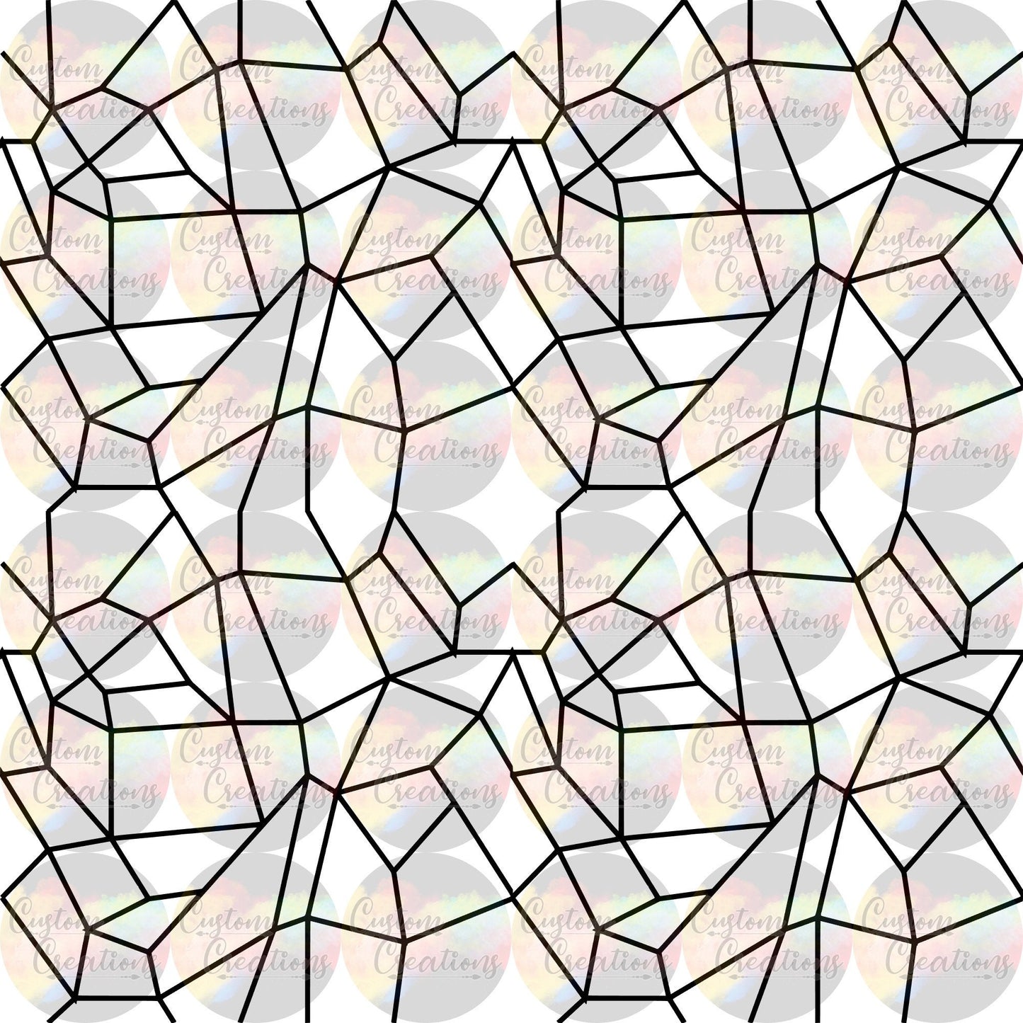 Full Page Stain Glass A4 Clear Laser Printed Waterslide