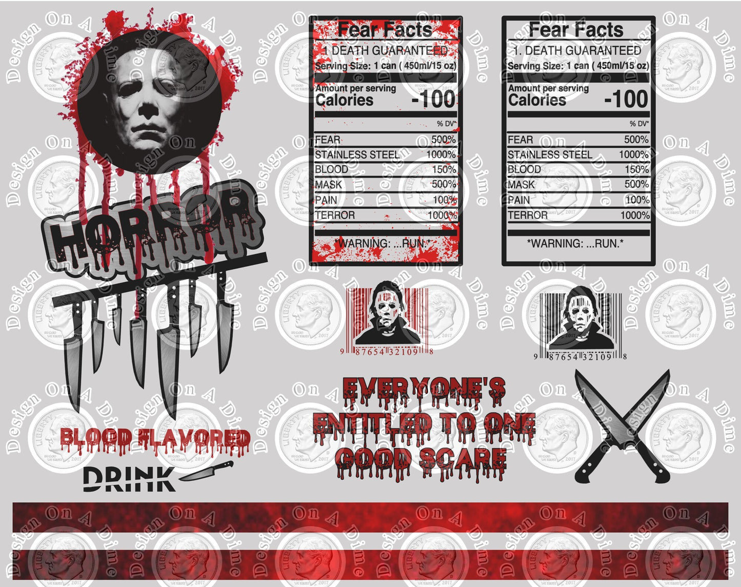 Mike Myers Drink A4 Full Page Clear Laser Printed Waterslide