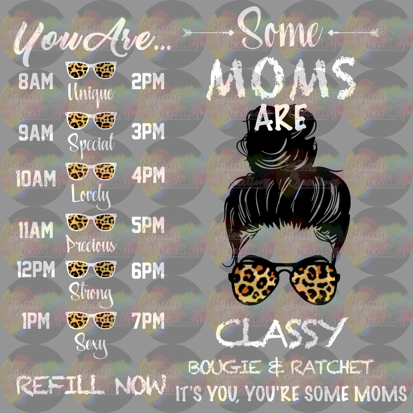 Classy Bougie Ratchet Sublimation Transfer For Skinny Non Taper Tumbler Ready To Press