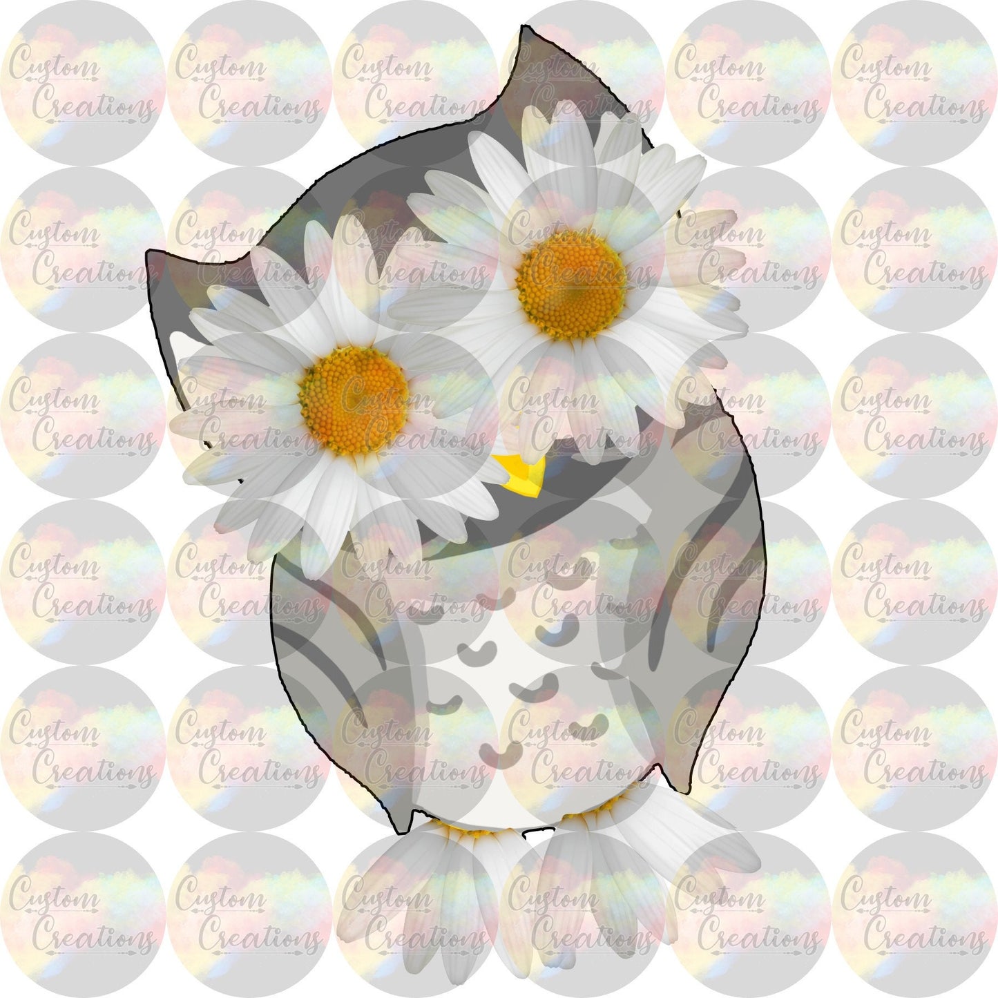 Daisy Owl Digital Download File PNG & JPEG