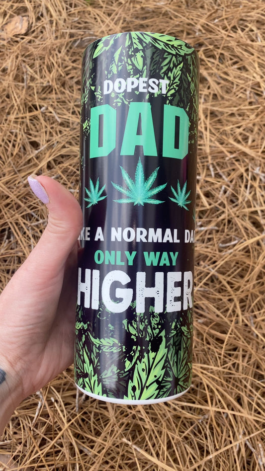 Dopest Dad Sublimation Skinny Tumbler
