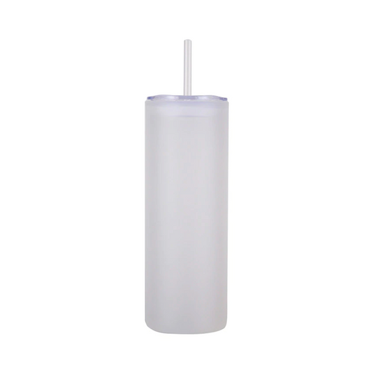 25oz Frosted Glass Sublimation Straight Non Taper Skinny