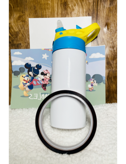 12 Ounce Sippy Flip Top Sublimation Tumbler Bundle