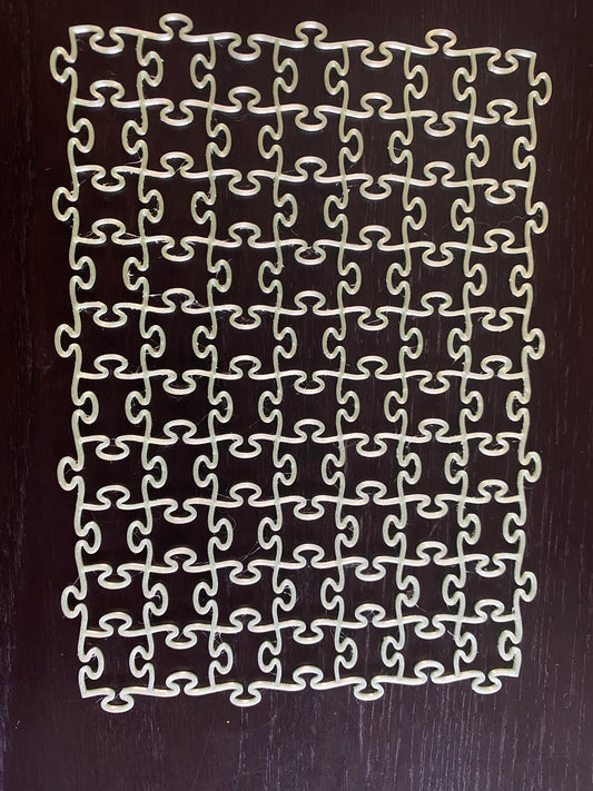 3D Printed 5"x7" Puzzle Piece Mesh Sheet - ShitVicMakes