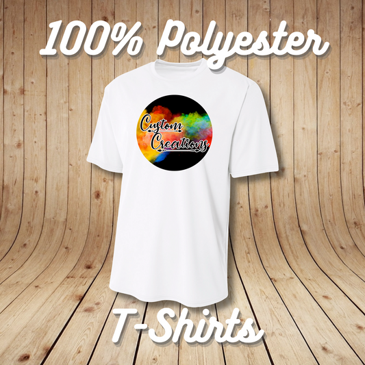 100% Polyester Unisex Crew Neck T-Shirts (Great for Sublimation)