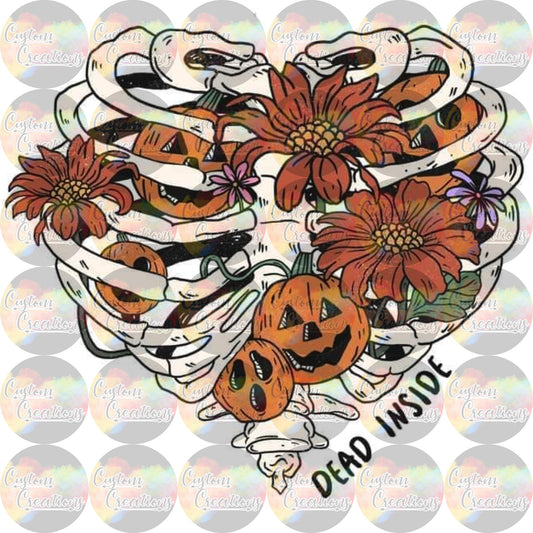 Dead Inside Halloween Sublimation Transfer Ready To Press