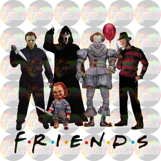 Halloween Friends Horror Sublimation Transfer Ready To Press