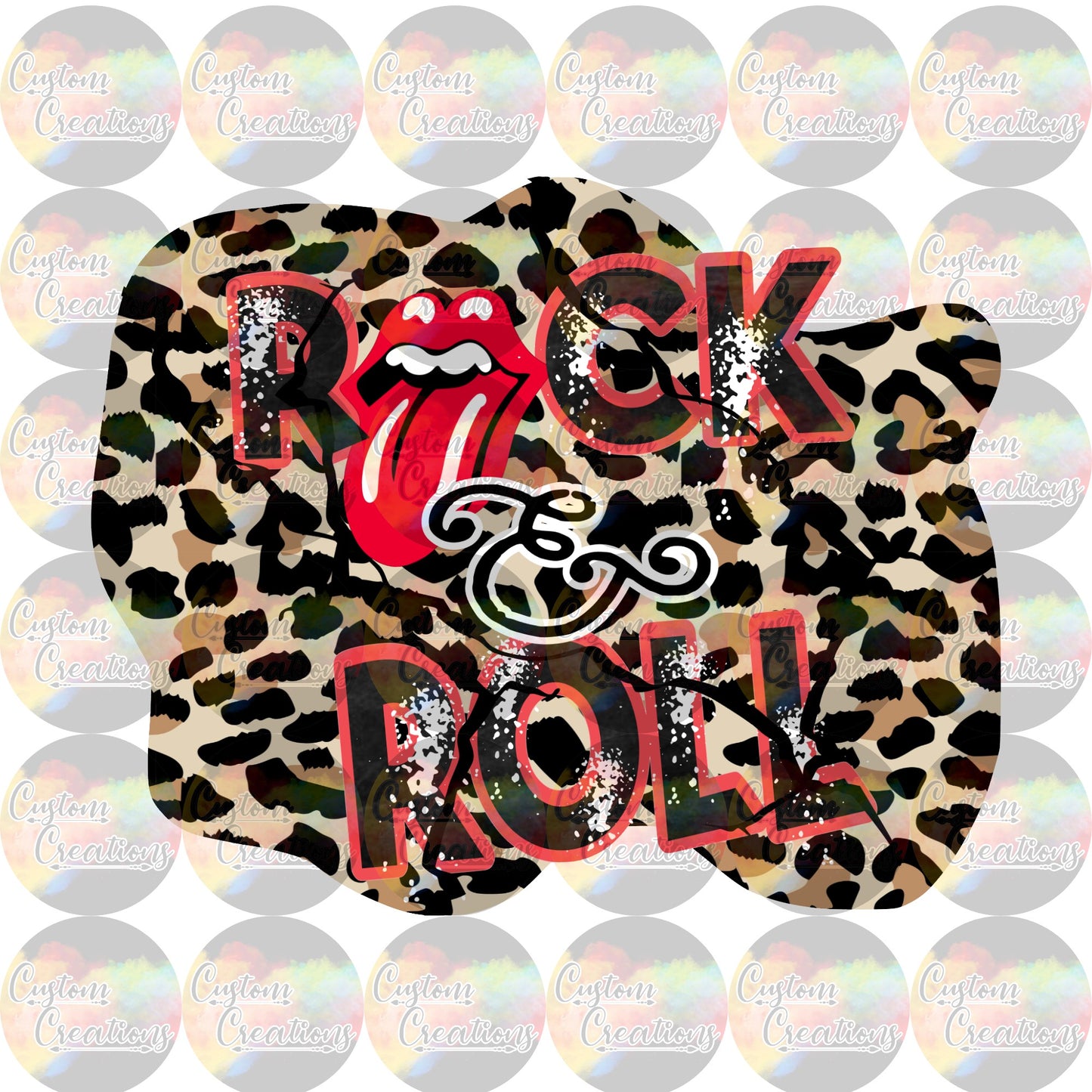 Rock & Roll Leopard Print PNG and JPEG File