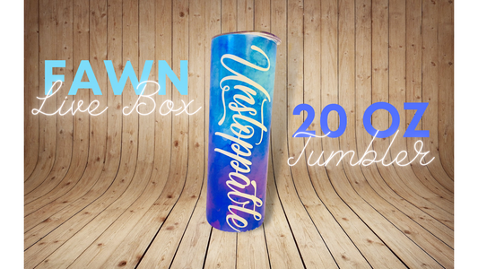 20 Ounce Skinny Sublimation Tumbler Fawn Live Box #1
