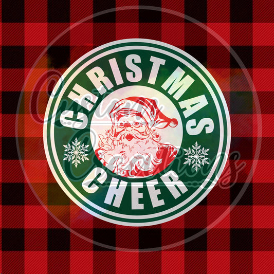 Christmas Cheer Santa Logo Digital File Download PNG