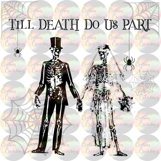 Bride & Groom Skeleton Til Death Do Us Part Digital File