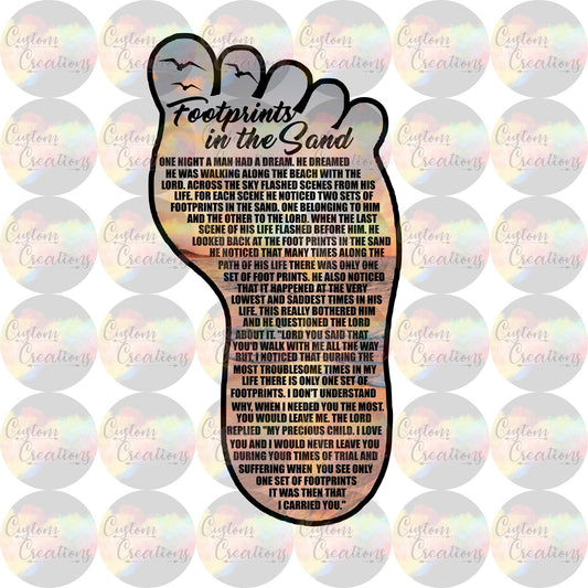 Footprints In The Sand Digital Download File PNG