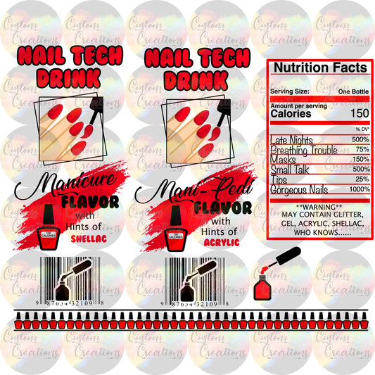 Nail Tech Drink Digital Download File