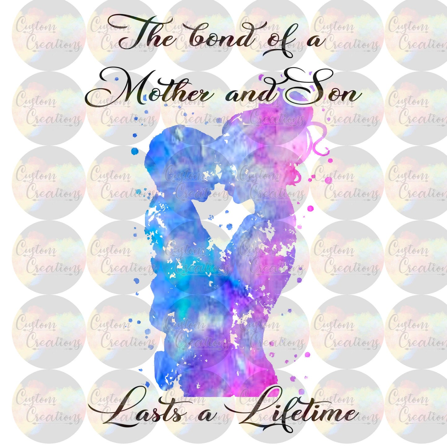 The Bond of a Mother and Son  Digital File Download  PNG