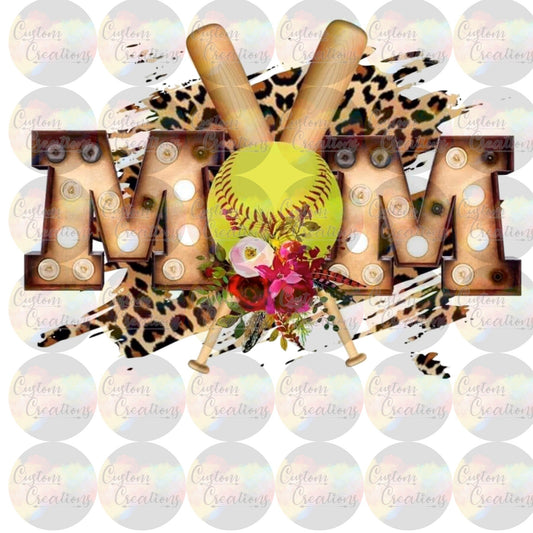 Softball Mom Digital Download File PNG