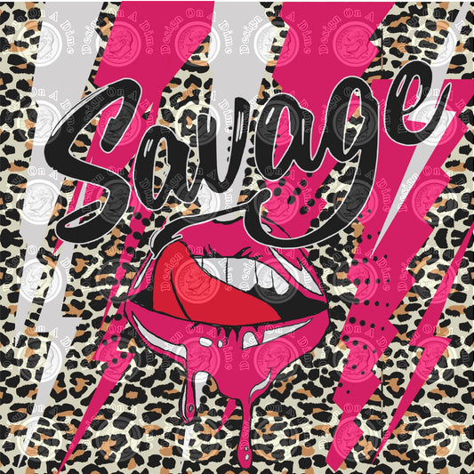 Savage Leopard Print Sublimation Transfer Ready To Press