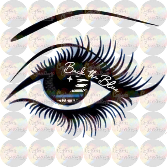Back the Blue Eye Police Law Enforcement Digital Download PNG File