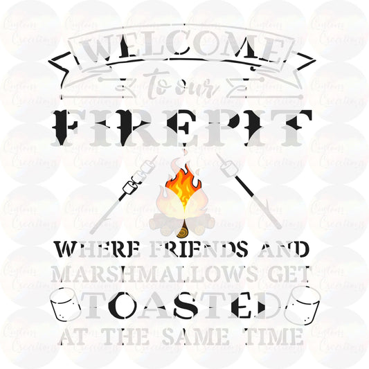 Welcome To Our Fire Pit Sublimation Transfer Ready To Press