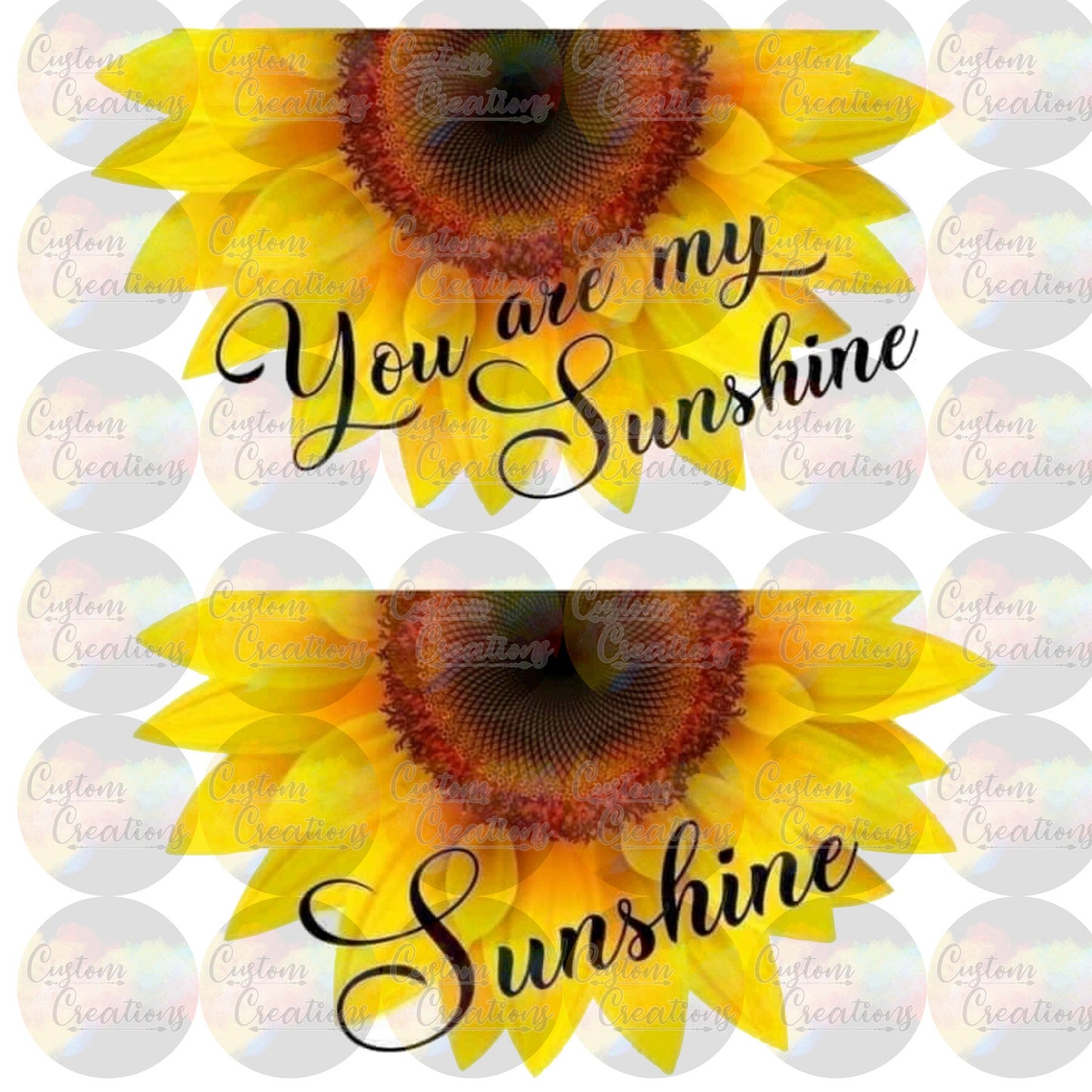 You Are My Sunshine Set A4 Printed Page Clear Laser Printed Waterslide