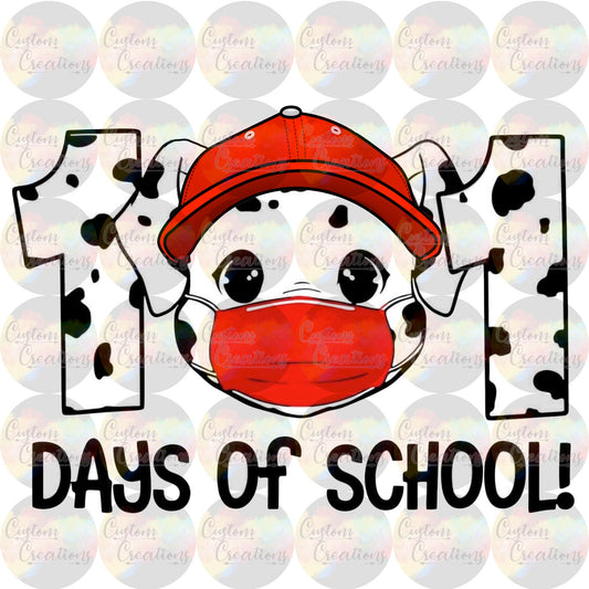 101 Days Of School Mask Boy Puppy Print Sublimation Transfer Ready To Press