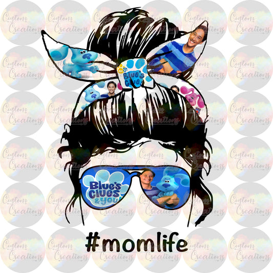 Blue Mom Life Print Sublimation Transfer Ready To Press