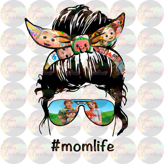 Coco Mom Life Messy Bun Head Band Mom Digital Download File PNG SVG