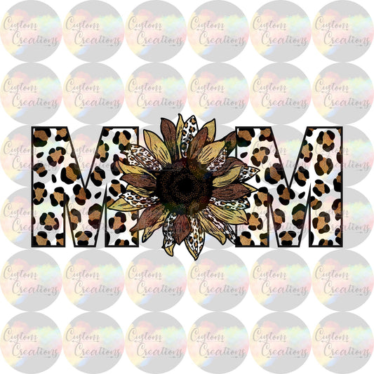 Mom Sunflower Leopard Digital Download File PNG