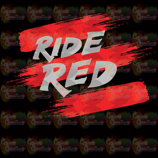 Ride Red Digital Download File PNG JPEG