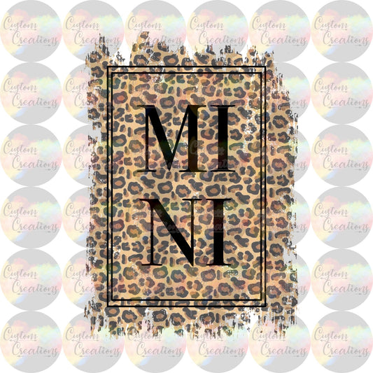 Mini Leopard Print Sublimation Transfer Ready To Press