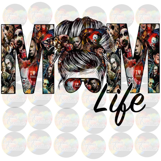 Mom Life Horror Halloween Headband Sunglasses Skull  Digital Download File PNG
