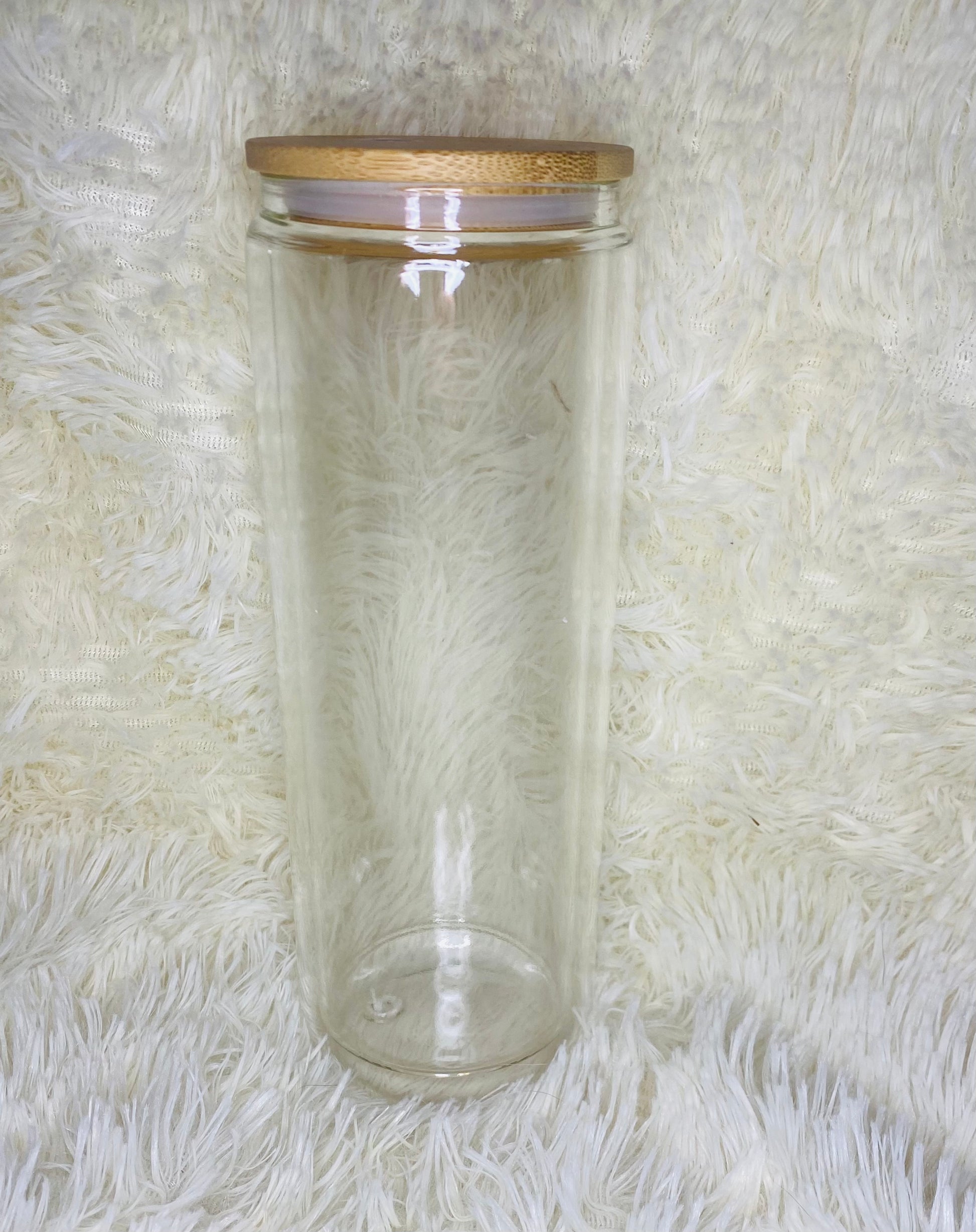 Blank 20 ounce clear snow globe glass cup for sublimation